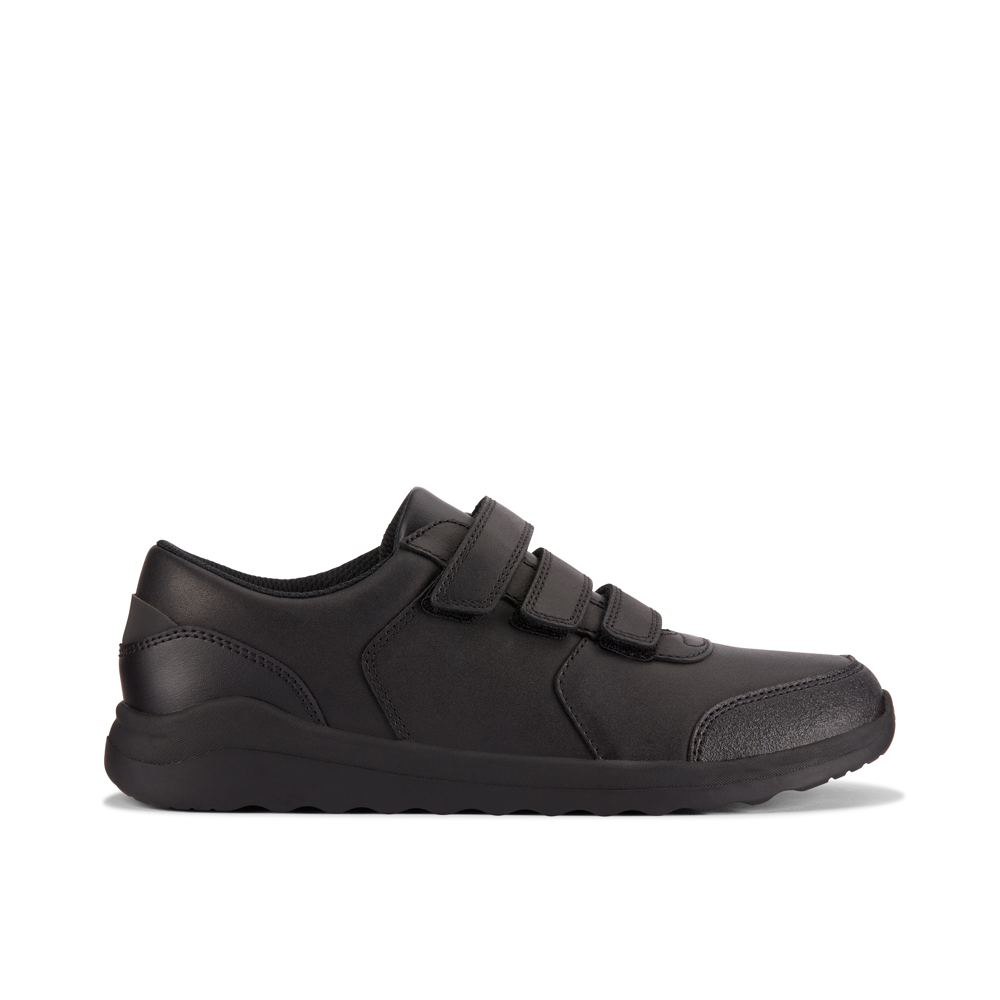 Clarks Daze Step 2 Y Black Leather School Shoes