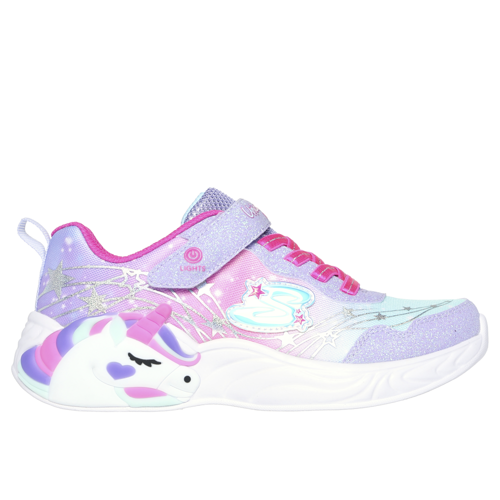 Skechers Unicorn Dreams Wishful Magic Lavender HotPink Trainer Colton Footwear