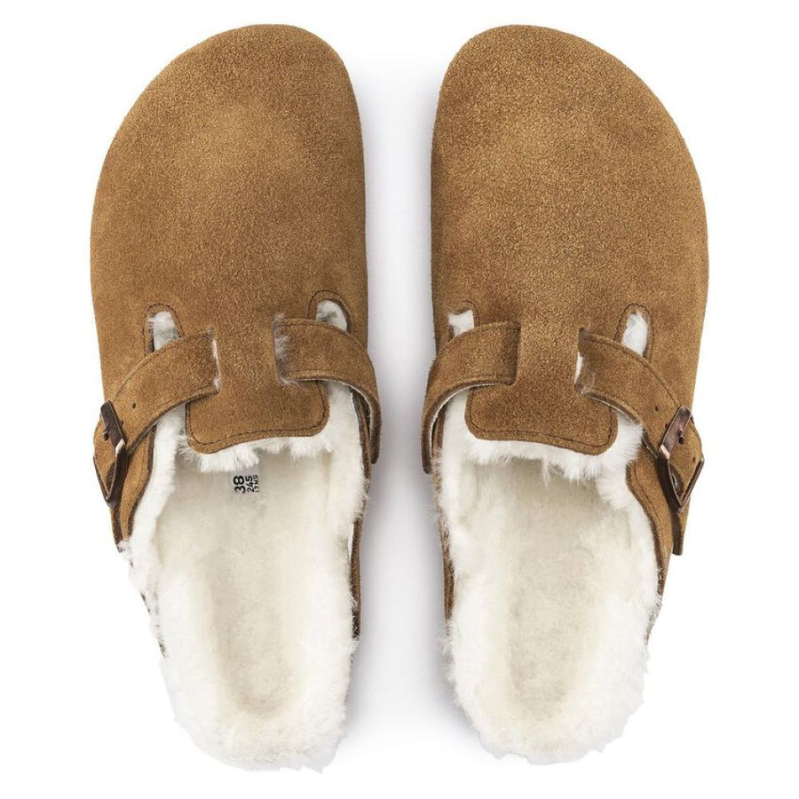 Birkenstock - Boston Shearling Suede Leather - Mink - Shoes