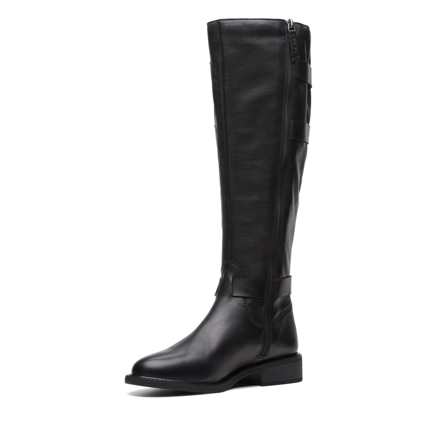 Clarks - Cologne Up - Black Leather - Boots