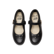 Clarks - Lock Magic K - Black Leather - School Shoes