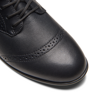 Clarks - FinjaBrogue Y - Black Leather - School Shoes