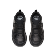 Clarks - Steggy2 Pace K - Black Leather - School Shoes