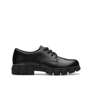 Clarks - Evyn Lace K - Black Leather - School Shoes