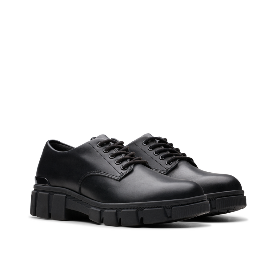 Clarks - Evyn Lace Y - Black Leather - School Shoes