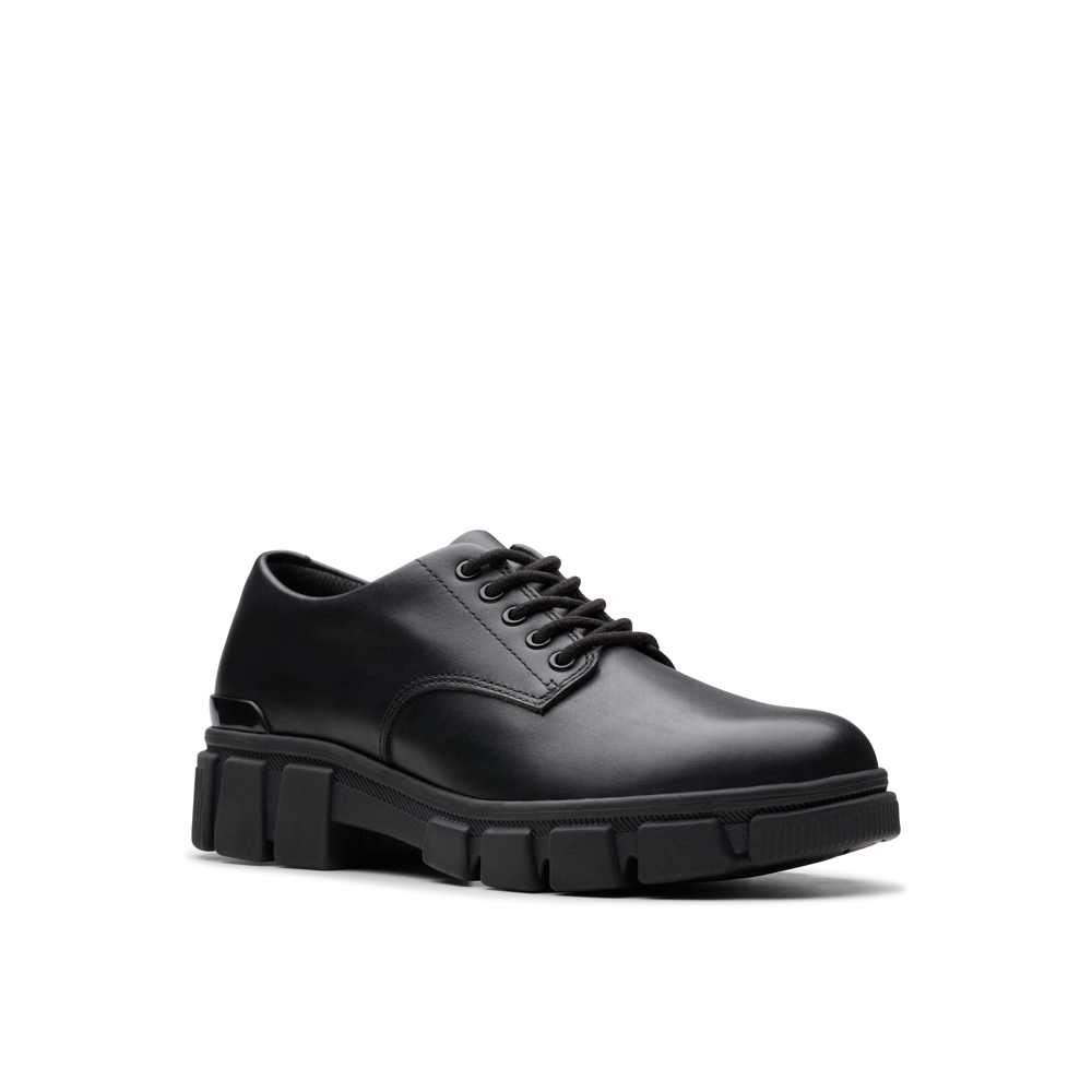 Clarks - Evyn Lace Y - Black Leather - School Shoes