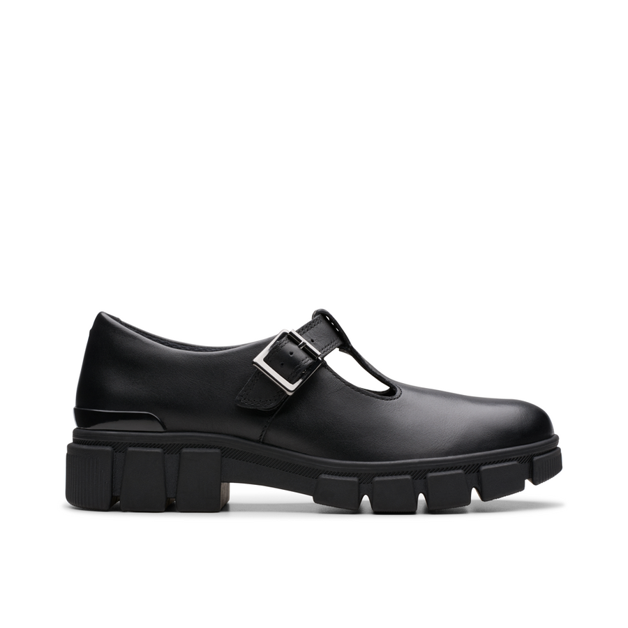 Clarks Evyn Bar Y Black Leather School Shoes Colton Footwear