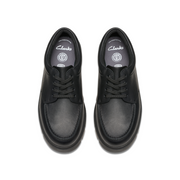 Clarks - Lorcam Edge Y - Black Leather - School Shoes