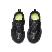 Clarks - Laser Track K - Black Leather - School Shoes