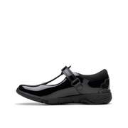 Clarks - Relda Gem K - Black Leather - School Shoes