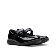 Clarks - Etch Gem K - Black Patent - School Shoes