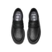 Clarks - LorcamCraft Y - Black Leather - School Shoes