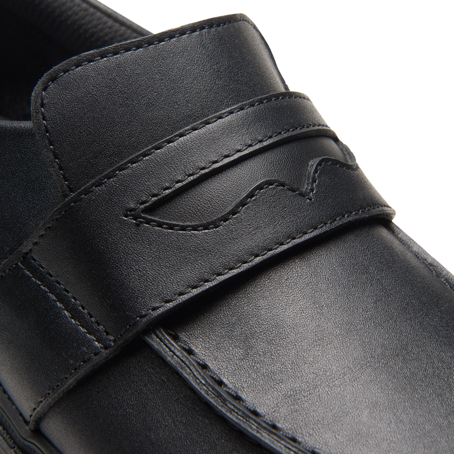 Clarks - LorcamCraft Y - Black Leather - School Shoes