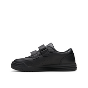 Clarks - Urban Solo K - Black Leather - School Shoes