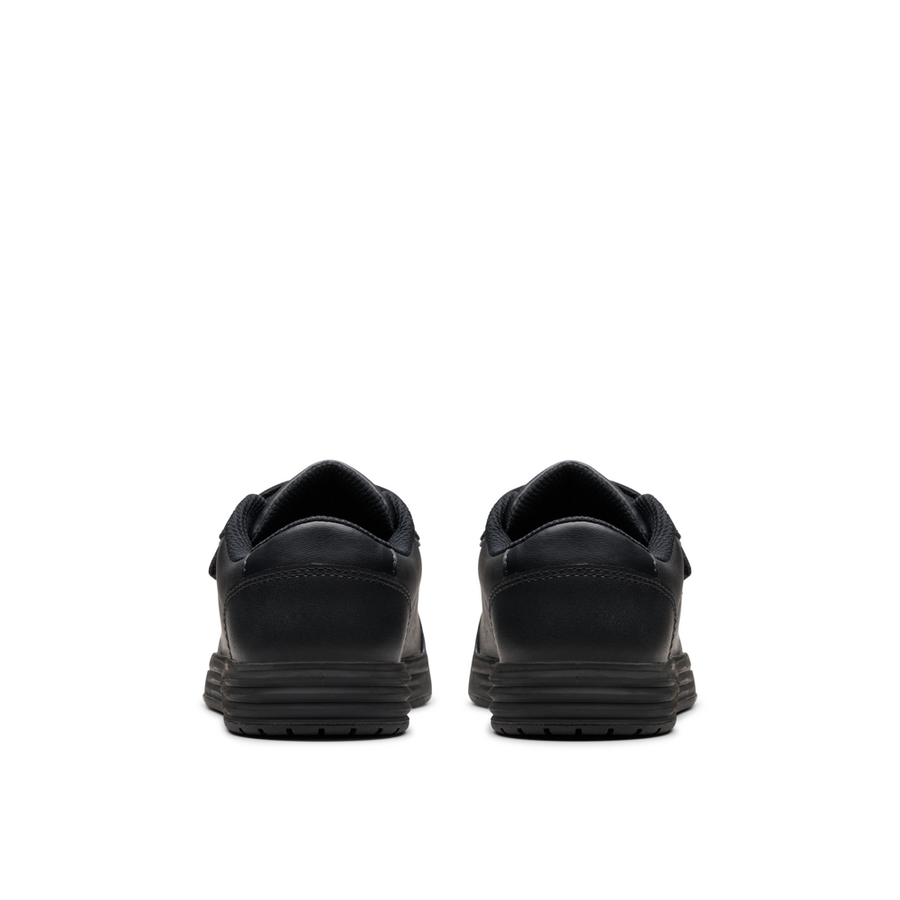 Clarks - Urban Solo K - Black Leather - School Shoes