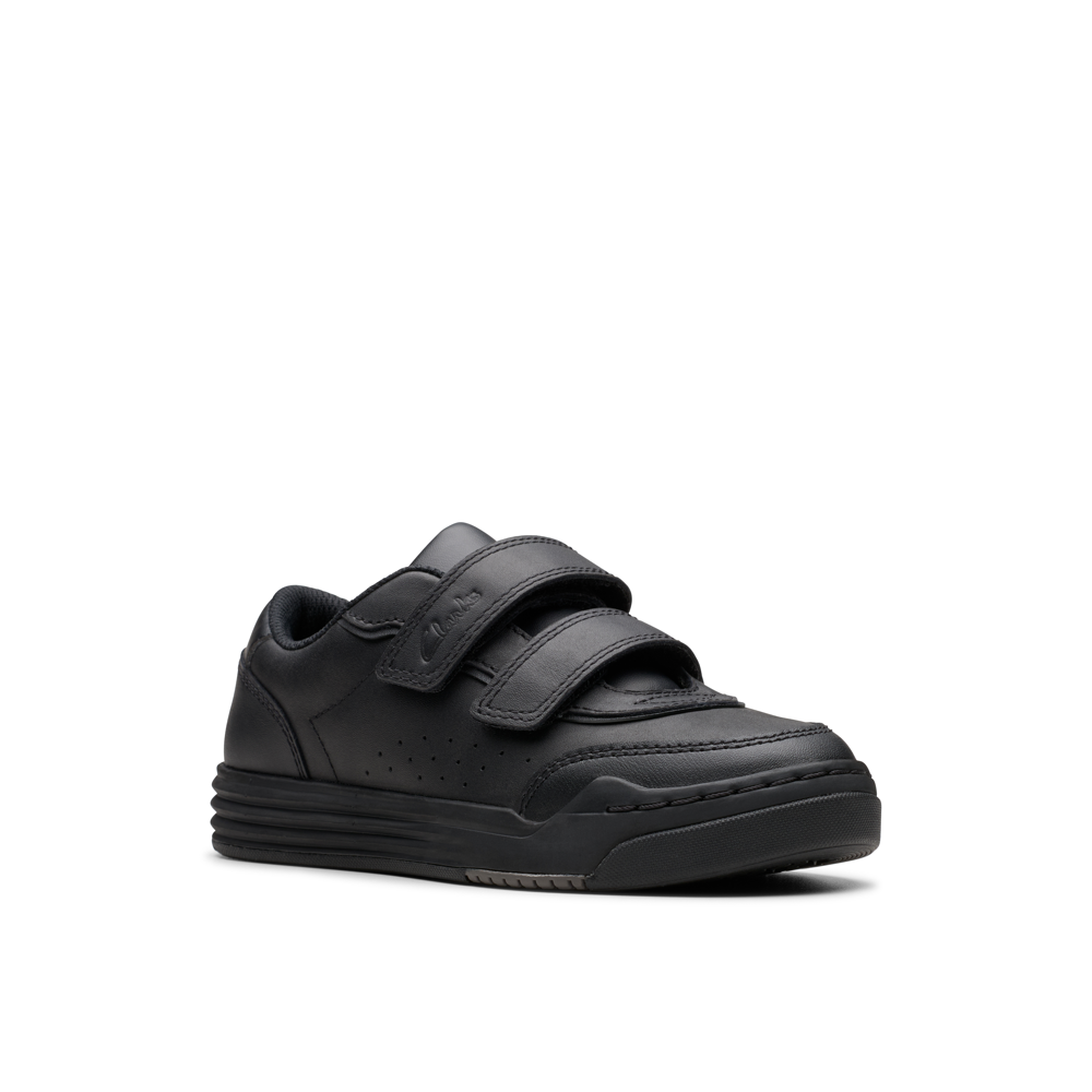 Clarks - Urban Solo K - Black Leather - School Shoes