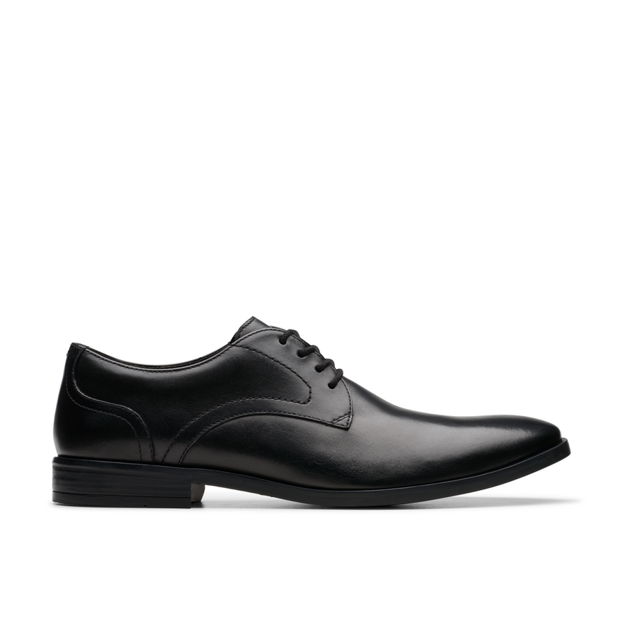 Clarks - Brandon Lace - Black Leather - Shoes