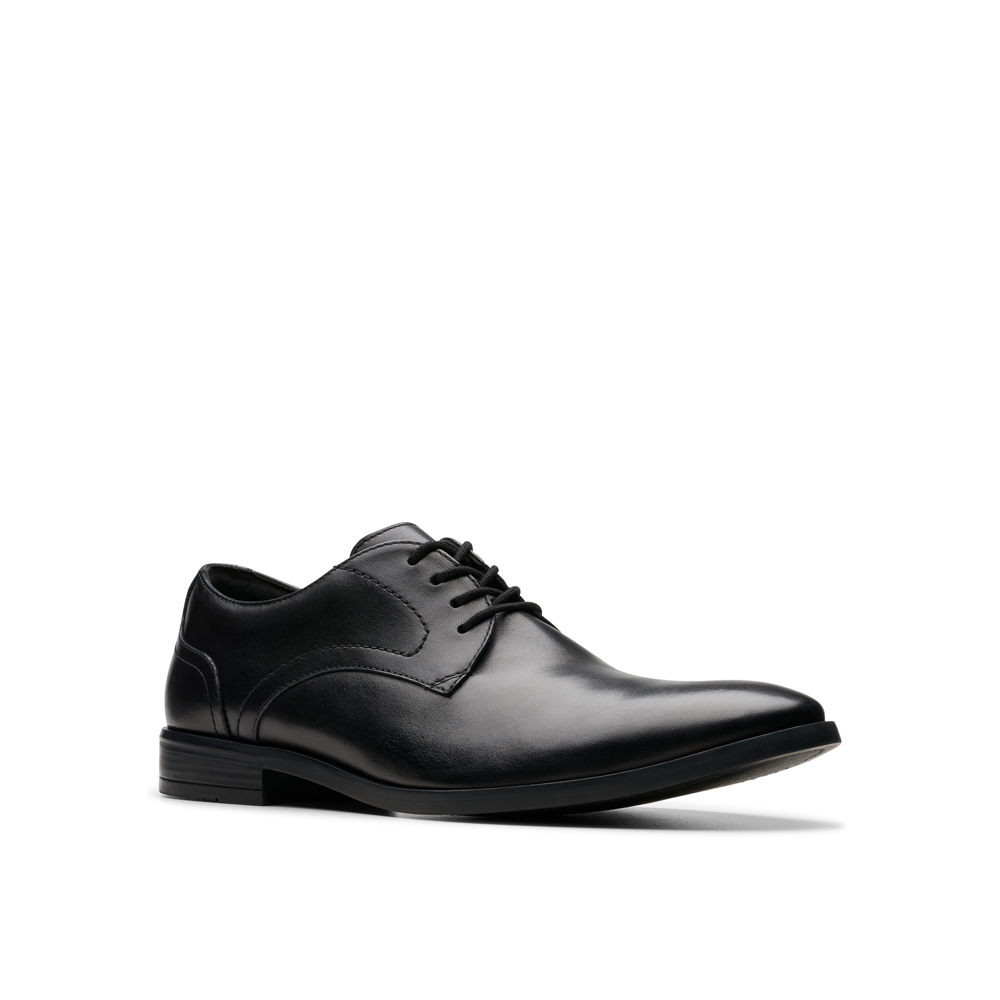 Clarks - Brandon Lace - Black Leather - Shoes