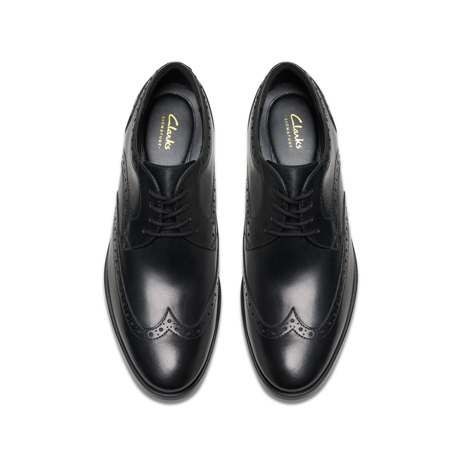 Clarks - Brandon Limit - Black Leather - Shoes