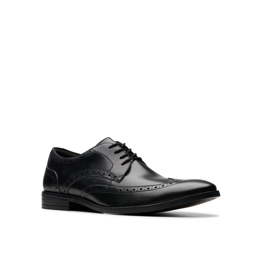 Clarks - Brandon Limit - Black Leather - Shoes