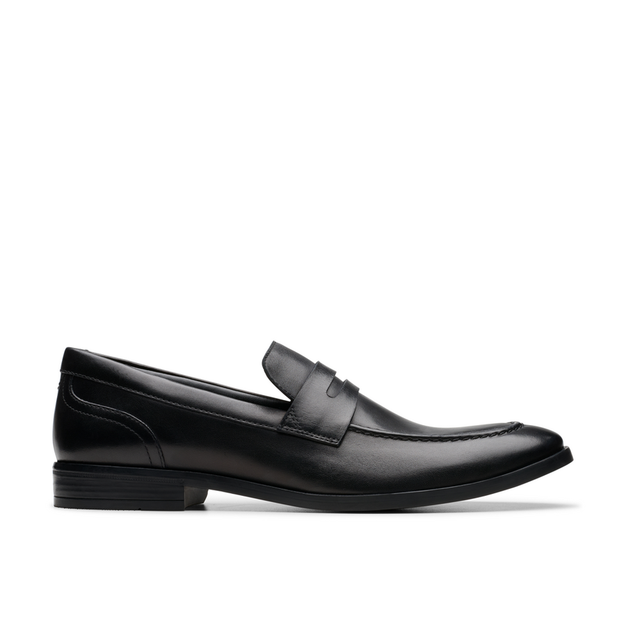 Clarks - Brandon Step - Black Leather - Shoes