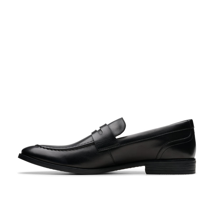 Clarks - Brandon Step - Black Leather - Shoes