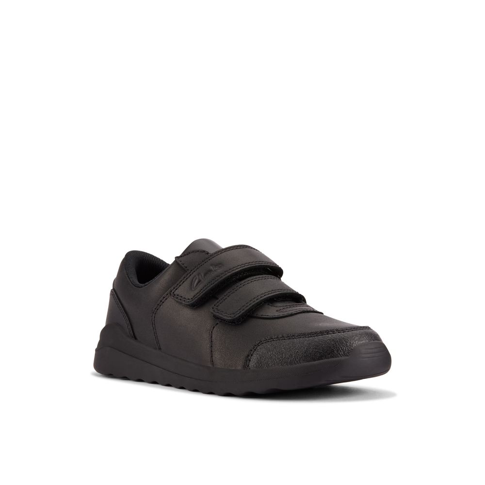 Clarks - Daze Step 2 K - Black Leather - School Shoes