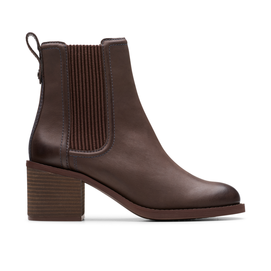 Clarks - Chamberly Top - Dark Brown Leather - Boots