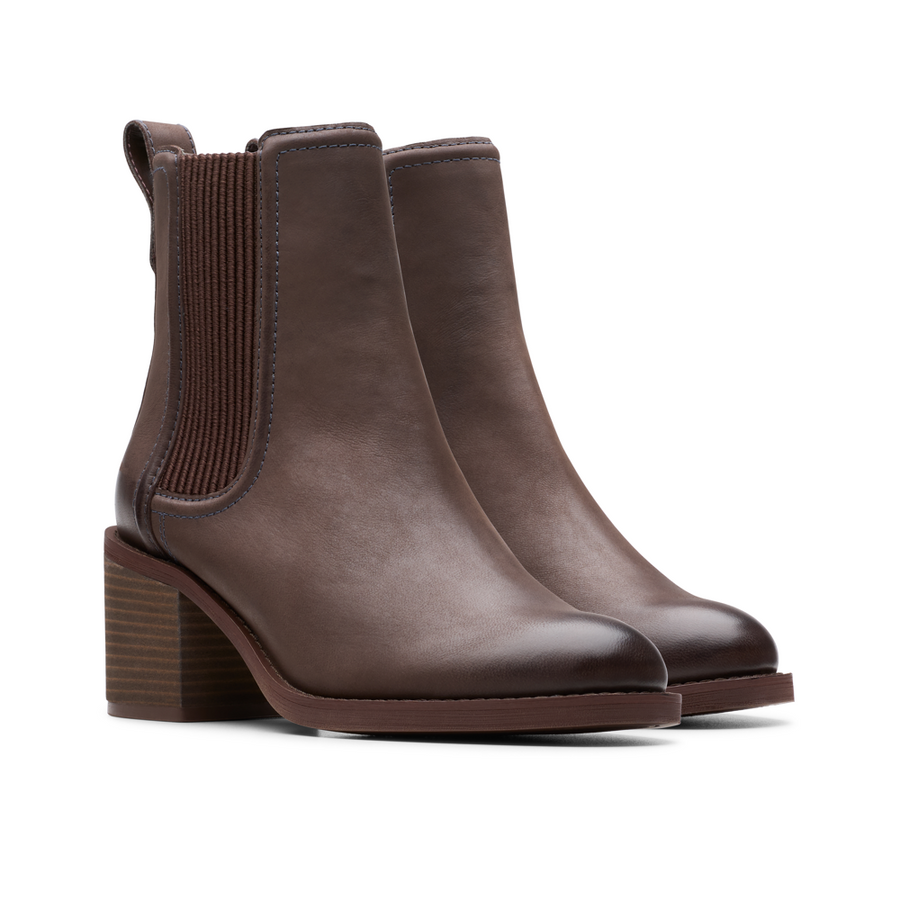 Clarks - Chamberly Top - Dark Brown Leather - Boots