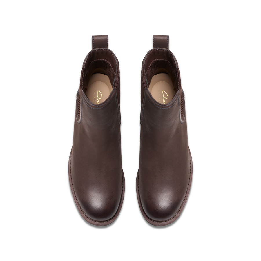 Clarks - Chamberly Top - Dark Brown Leather - Boots