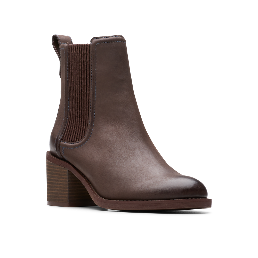 Clarks - Chamberly Top - Dark Brown Leather - Boots