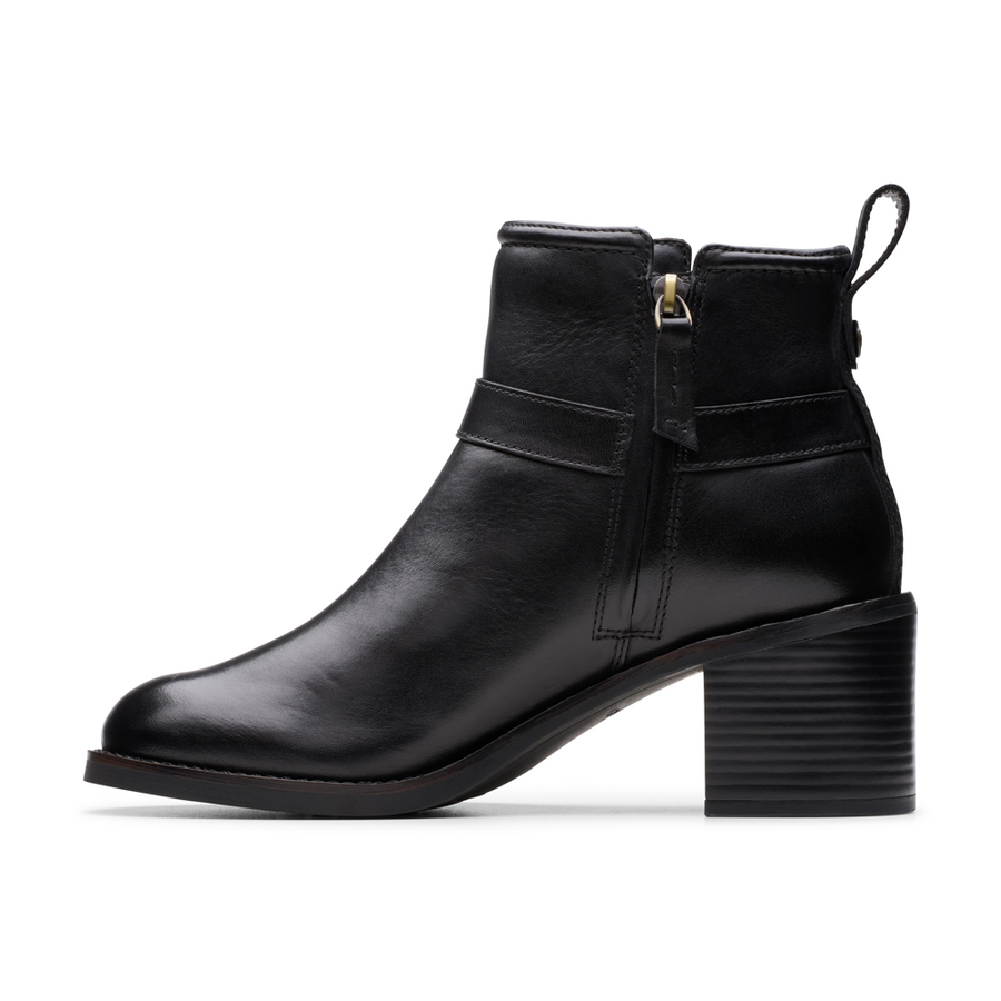 Clarks - Chamberly Trim - Black Leather - Boots