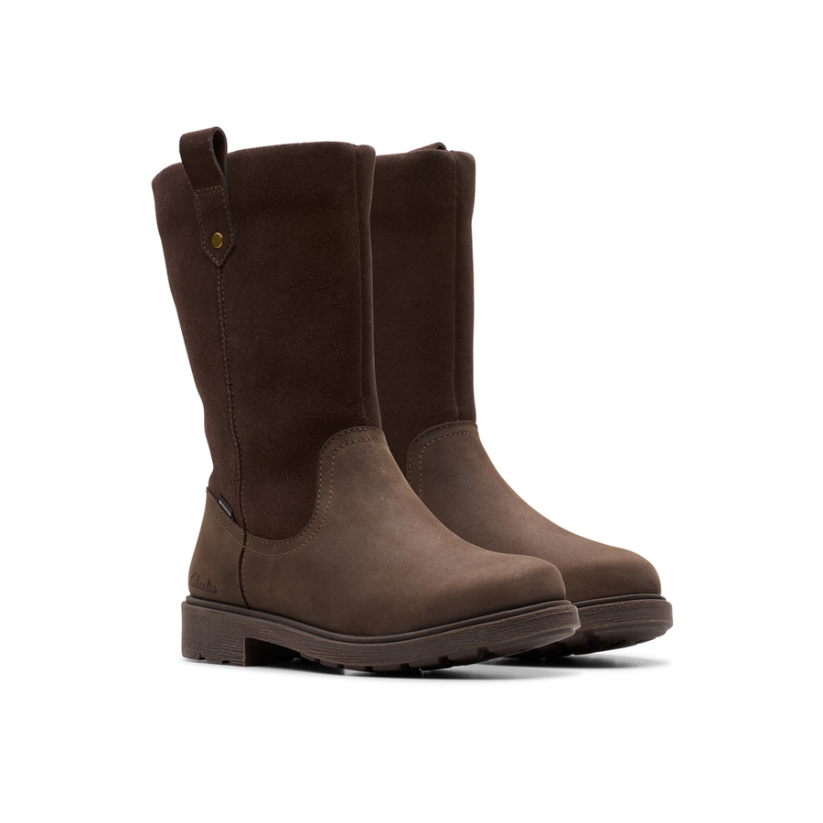 Clarks - AstrolZipWP K - Dark Brown - Boots