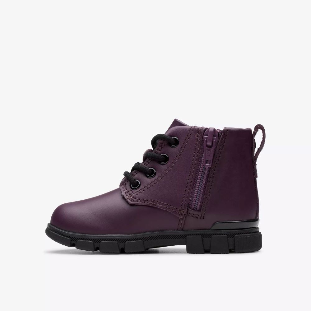 Clarks Evyn Charm T Plum Boots