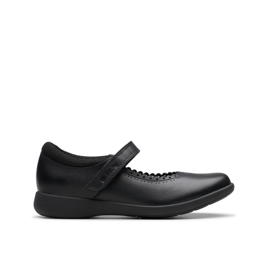 Clarks - Etch Pure K - Black Leather - School Shoes