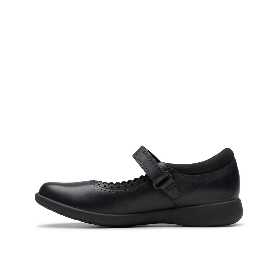 Clarks - Etch Pure K - Black Leather - School Shoes