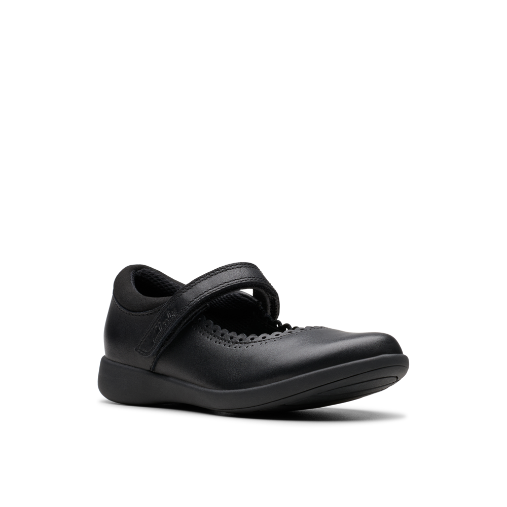 Clarks - Etch Pure K - Black Leather - School Shoes