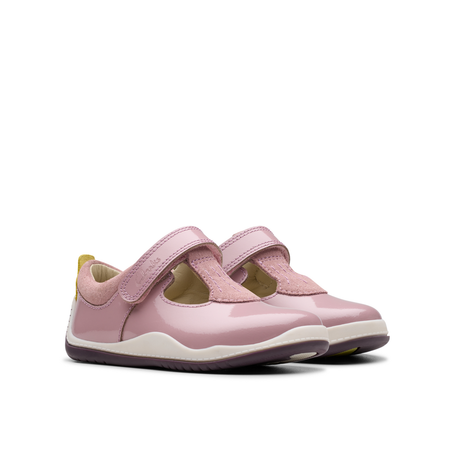 Clarks - NoodleBright T - Dusty Pink Patent - Shoes