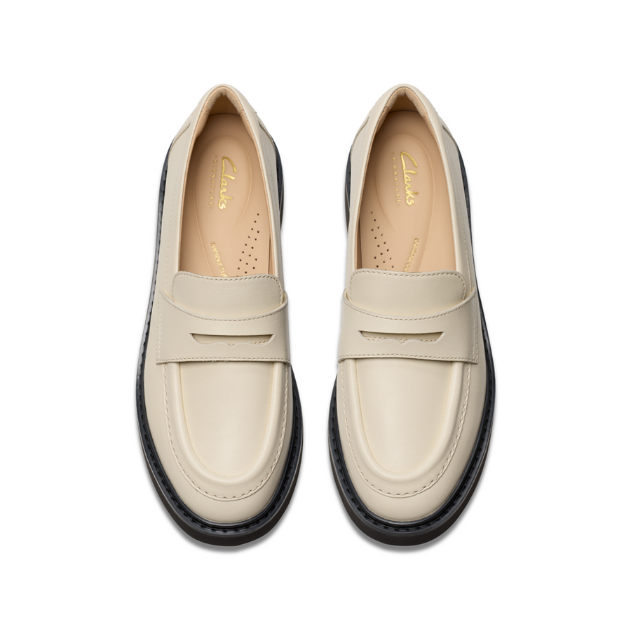 Clarks - Splend Edge - Cream Leather - Shoes