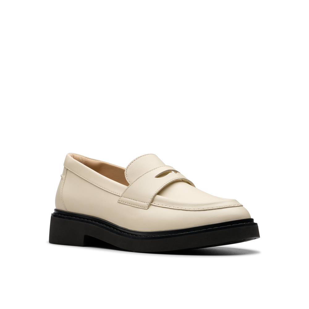 Clarks - Splend Edge - Cream Leather - Shoes