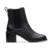 Clarks - Chamberly Top - Black Leather - Boots