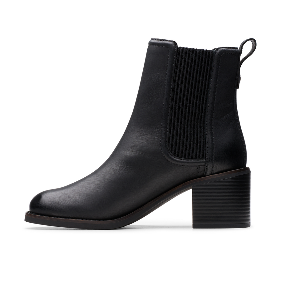 Clarks - Chamberly Top - Black Leather - Boots