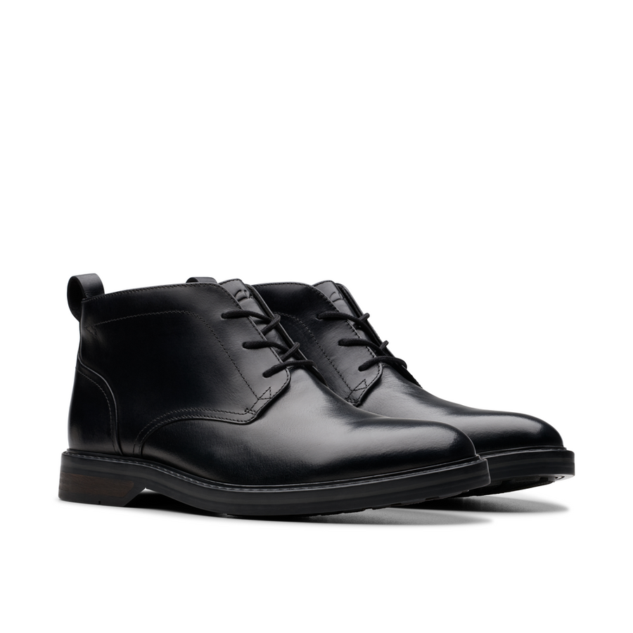 Clarks - Aldwin Chukka - Black Leather - Boots