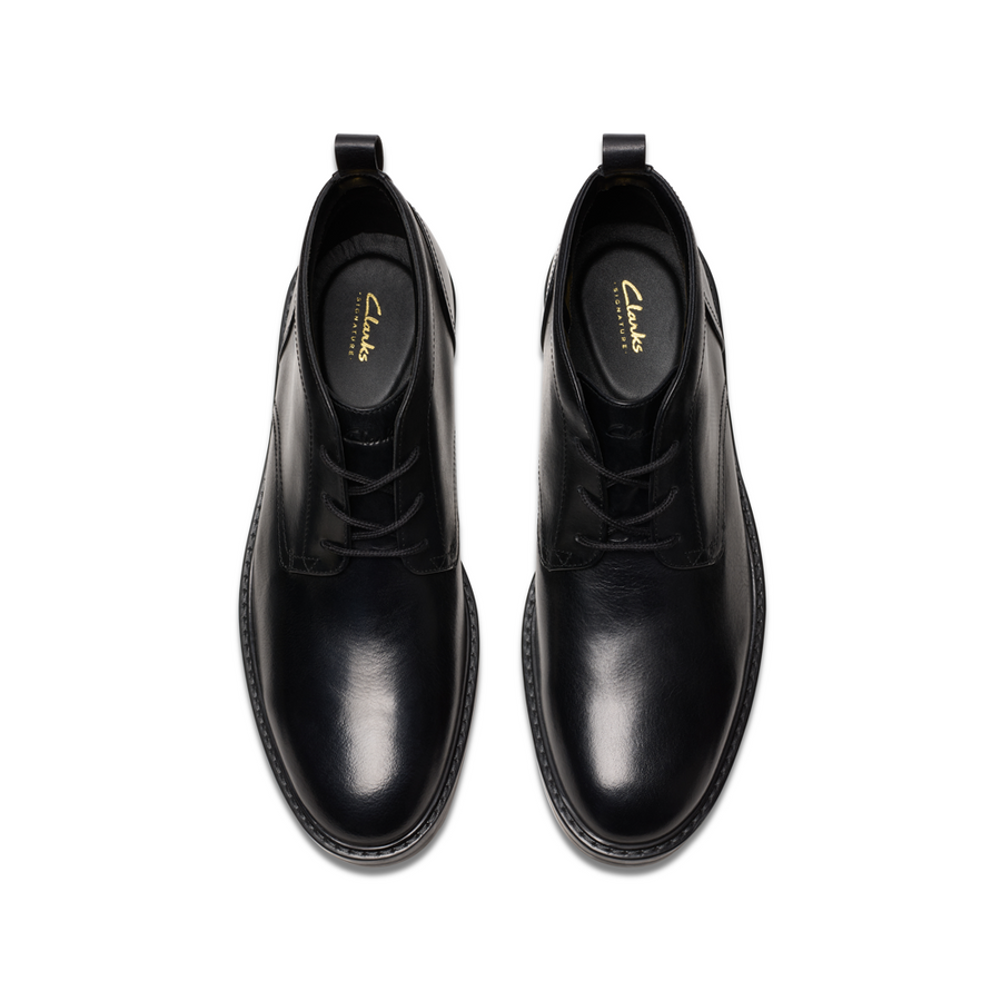 Clarks - Aldwin Chukka - Black Leather - Boots