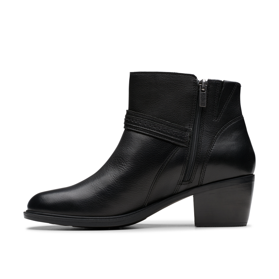 Clarks - Neva Buckle - Black Leather - Boots