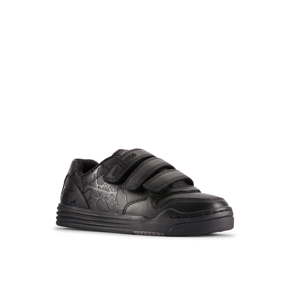 Clarks - ST Urban Ace K - Black Leather - School Shoes