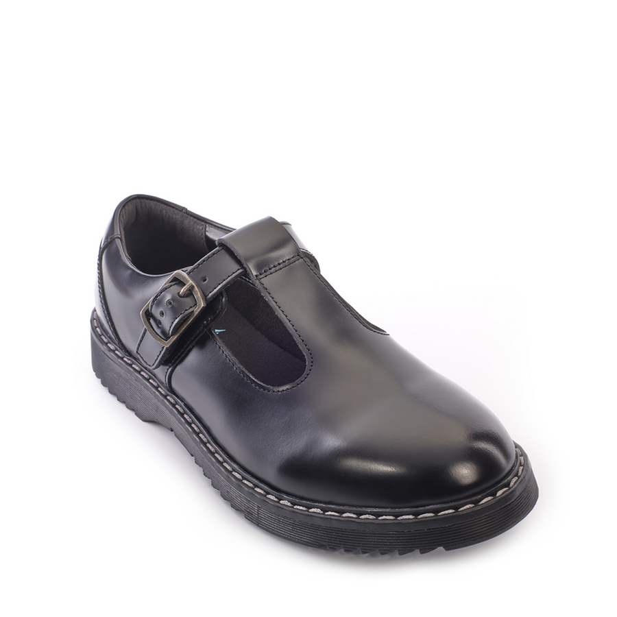 Start Rite - Envisage - Black Hi Shine - School Shoes