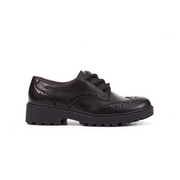 Geox -  J Casey N - Black Leather - School Shoes