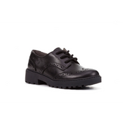 Geox -  J Casey N - Black Leather - School Shoes