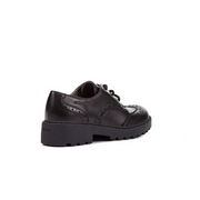 Geox -  J Casey N - Black Leather - School Shoes